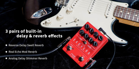 FLAMMA FS22 Ekoverb Dual Reverb and Delay Guitar Pedal