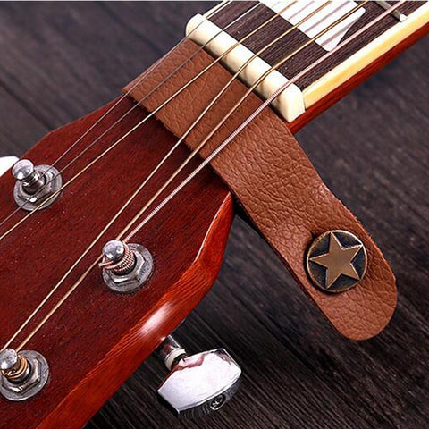 Leather Guitar Neck Strap Holder