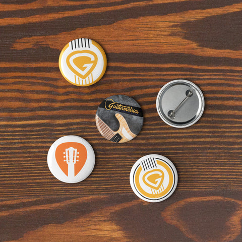 Guitarmetrics™ Set of pin buttons