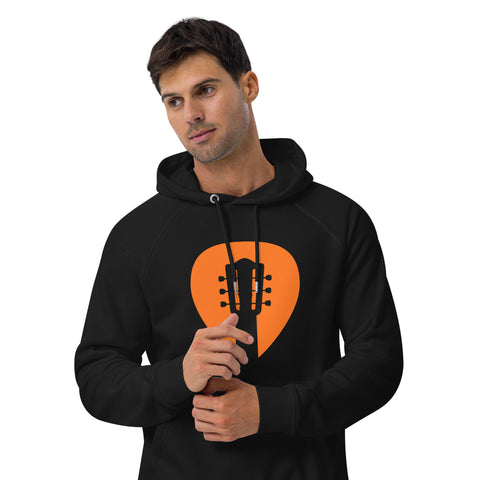 Guitar minimalist Unisex eco raglan hoodie