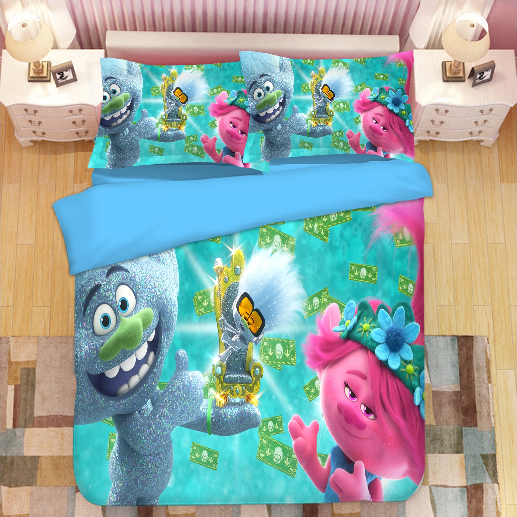 trolls double duvet cover