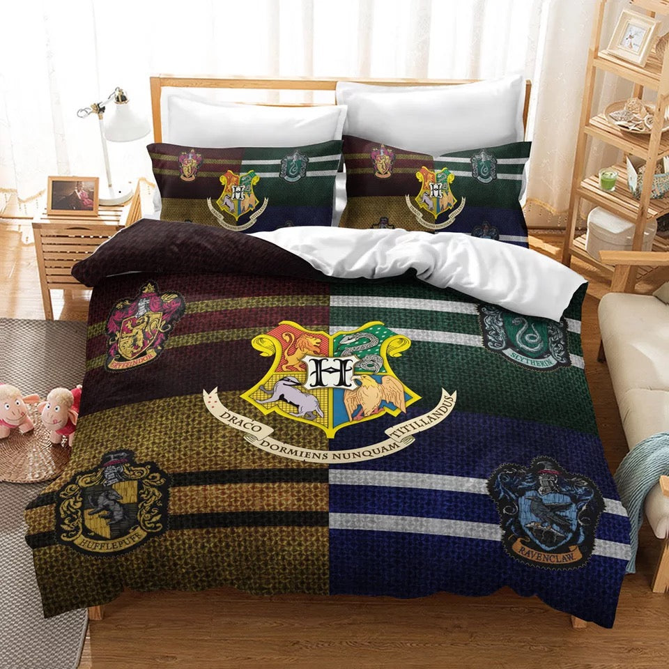 Harry Potter Hogwarts Four Houses #15 Duvet Cover Quilt Cover Pillowca ...
