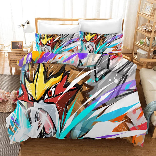 Pokémon Badges Duvet Cover and Pillowcase Set - Bedding & Beyond