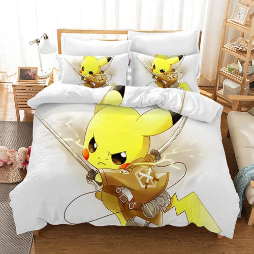 Pokemon Pikachu Ash Ketchum #8 Duvet Cover Quilt Cover Pillowcase Bedding  Set Bed Linen Home Bedroom Decor – BEDDING PICKY