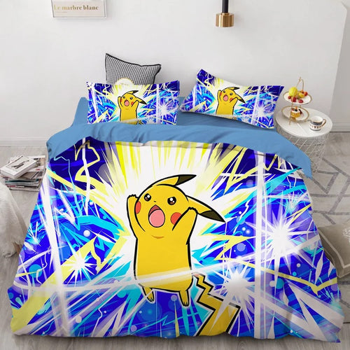 Pokemon Pikachu #34 Duvet Cover Quilt Cover Pillowcase Bedding Set Bed  Linen Home Bedroom Decor – BEDDING PICKY