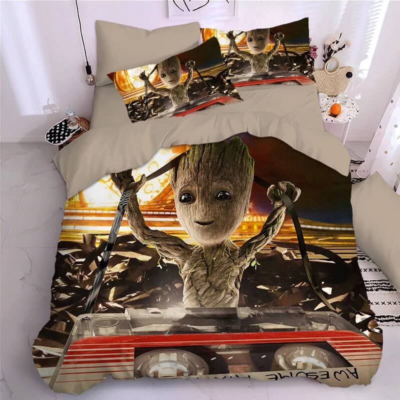 Guardians Of The Galaxy Groot Star Lord Rocket 4 Duvet Cover