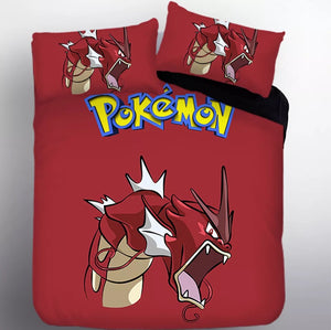 Pokemon Red Gyarados 4 Duvet Cover Quilt Cover Pillowcase Bedding