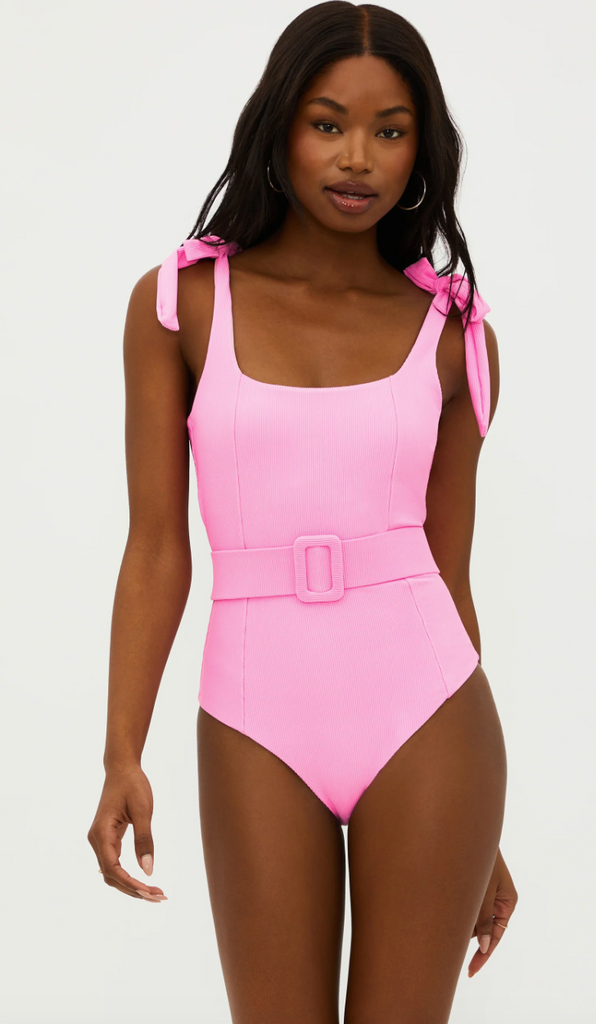 Light pink one piece swimsuit