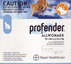 Profender Cat Allwormer Medium (Blue) 2 pack