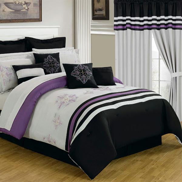 Lavish Home 24 Piece Room In A Bag Rachel Bedroom Queen