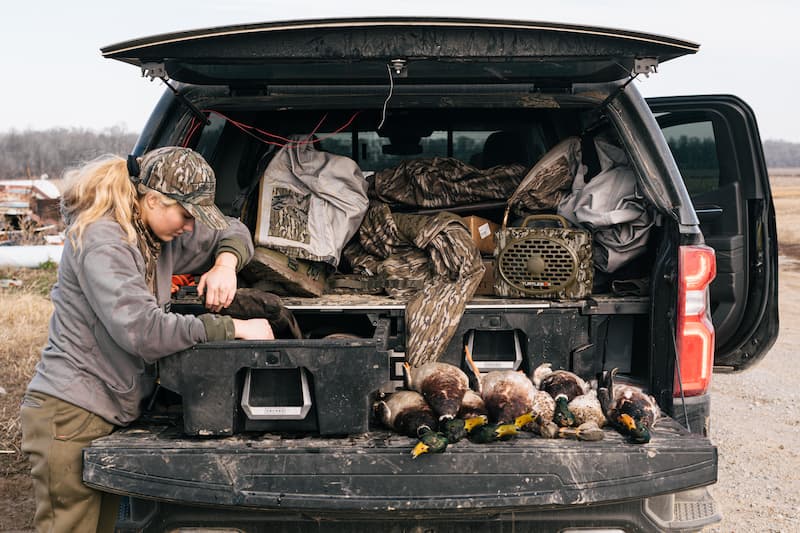 Maggie Williams with truck full load.