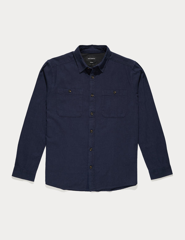 Mens Long Sleeve Shirts | Linen, Flannel & Oxford - MR SIMPLE