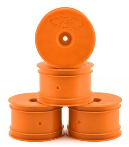 DE Racing DER-SB4-ARO Speedline 2.2 1/10 Buggy Rear Wheels (4) (B6/B74/22/22-4) (Orange) w/12mm Hex