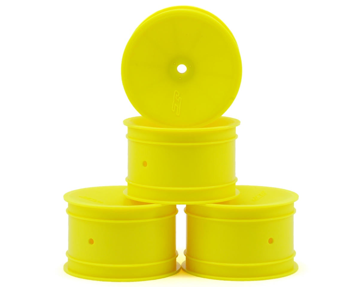 Jconcepts 3348Y Mono - B6.1, B74 | YZ2, YZ4 | XB2, XB4 | RB7, ZX7 | SRX-2, SDX-4 | KC, KD, L1 | D418, 2.2" rear wheel (yellow) - 4pc