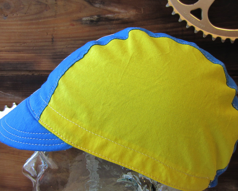 yellow cycling cap