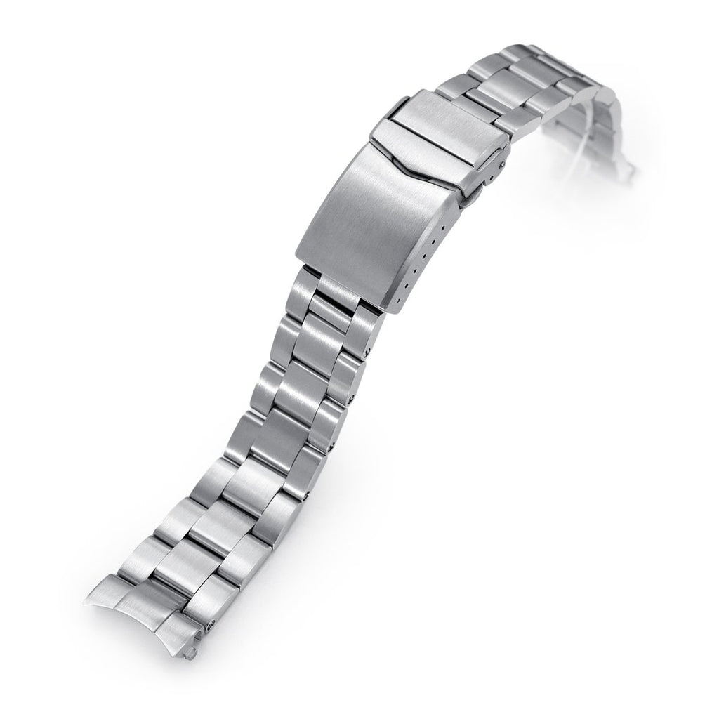 20mm Super-O Boyer 316L Stainless Steel Watch Bracelet for Seiko Cocktail  SSA345, V-Clasp, Brushed | Taikonaut watch band
