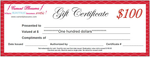 Gift Certificate | Current Pleasures