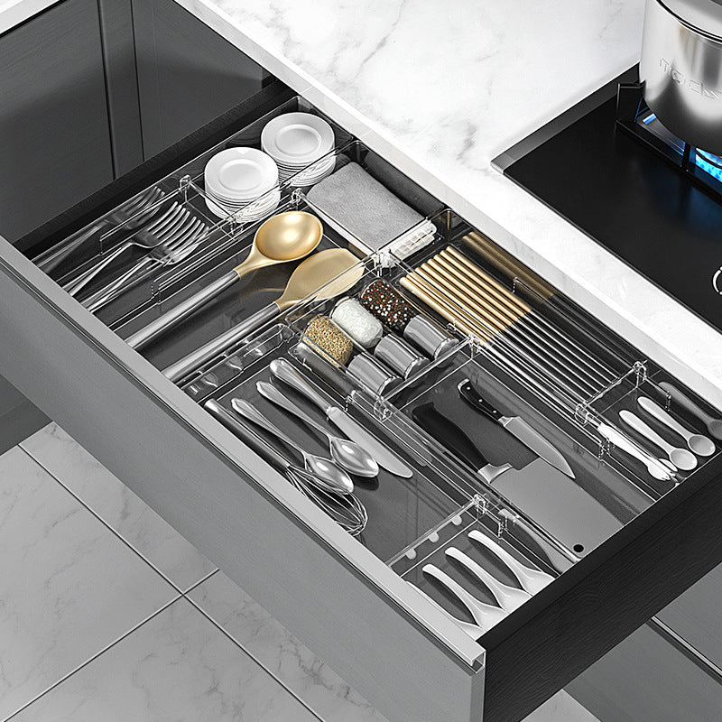 Durable plastic drawer organizer