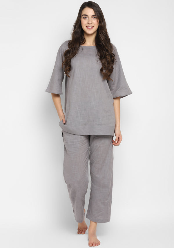 Grey Sleeveless Cotton Yoga Wear – uNidraa