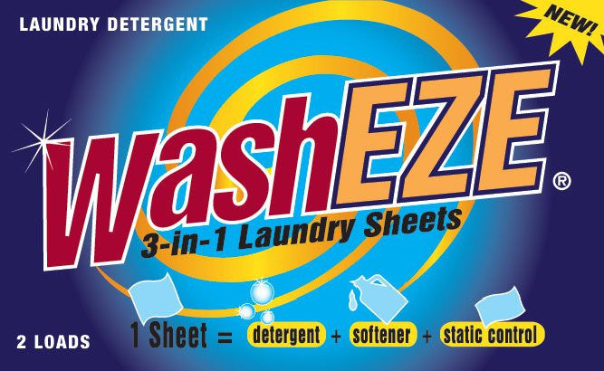 WashEZE 3-in-1 Laundry Detergent Sheets 160 Loads Bulk Laundry