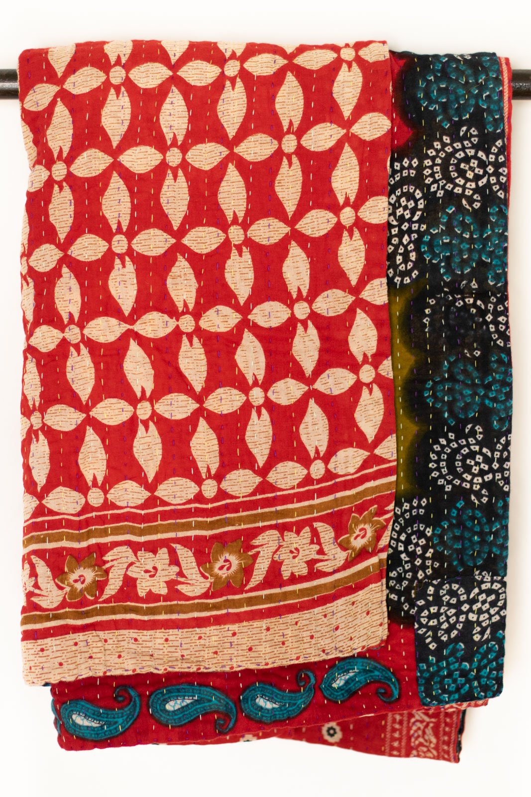 Kantha Quilted Throws - Cotton & Silk Blend Quilts - dignify