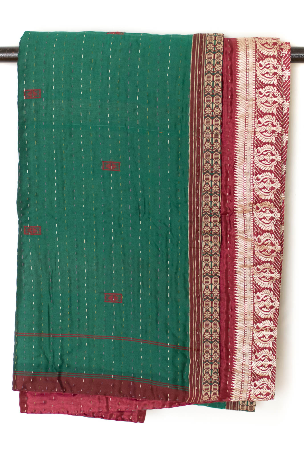 Kantha Silk Throw Blankets - dignify