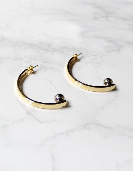 JENNY BIRD VELA EARRINGS IN GOLD/SILVER