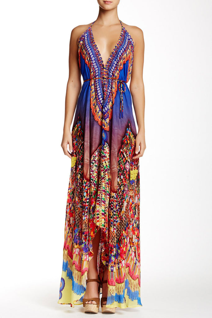 Shahida Parides Heritage 3-Way Style Dress in Blue | SWANK