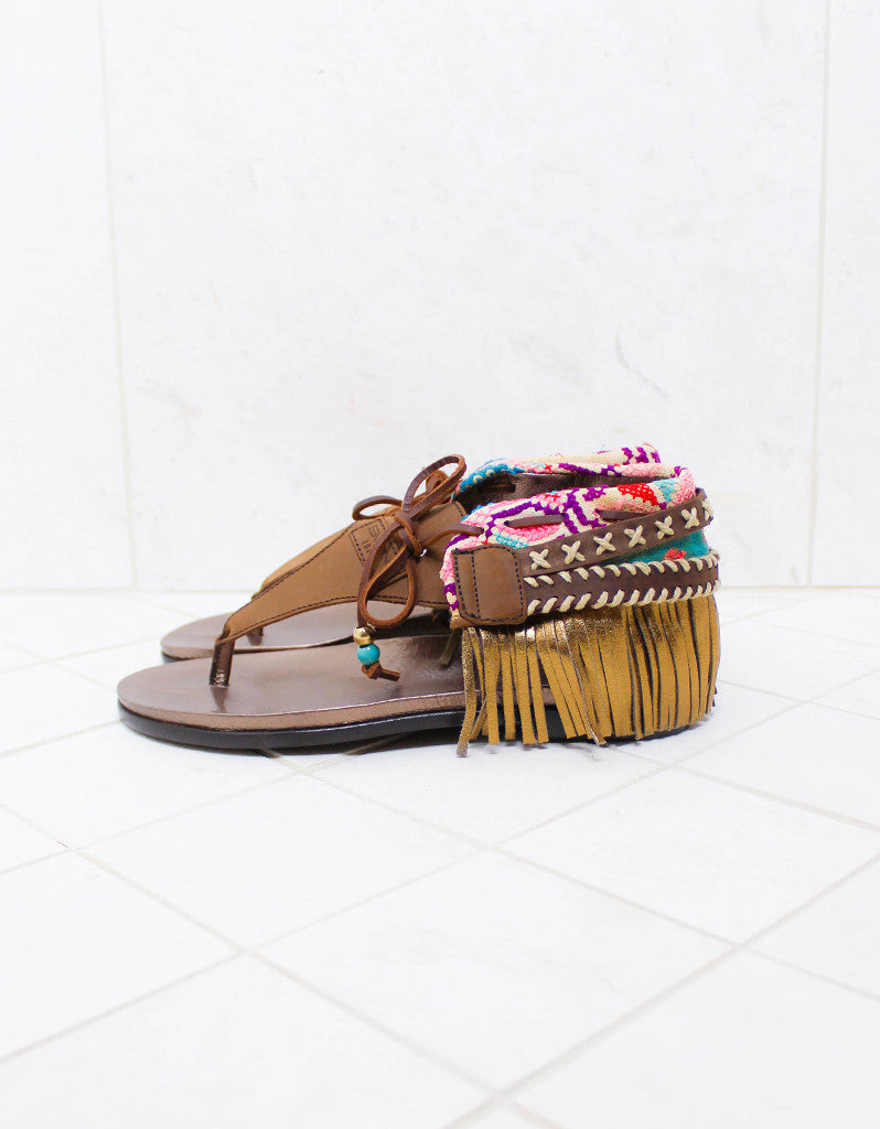 Emonk Ibiza Indie Boho Sandals - Brown | Custom Made – SWANK