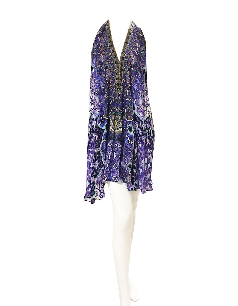Shahida Parides Short 3-Way Style Dress in Purple Rain | Swank – SWANK