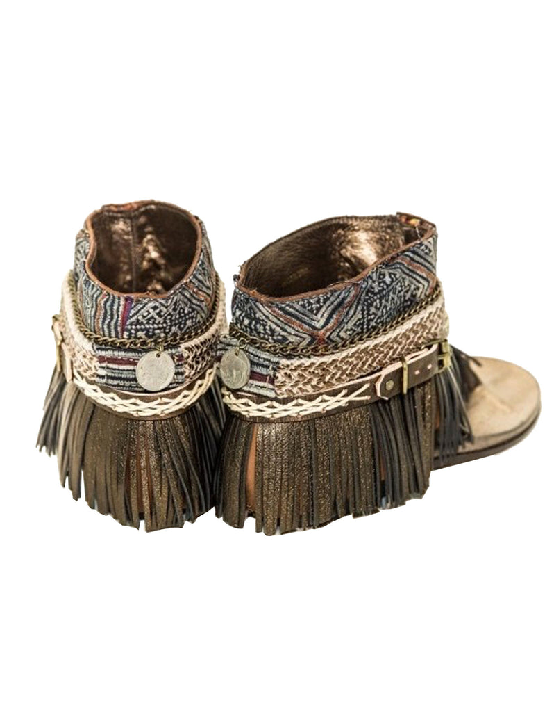 boho fringe sandals