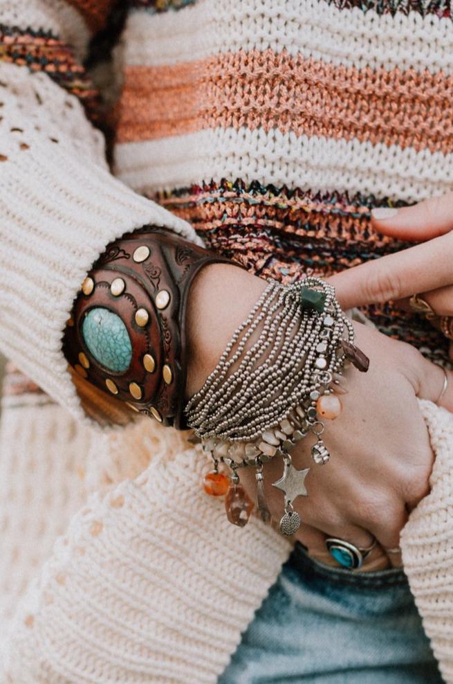 Image of Stone + Charm Bracelet Set