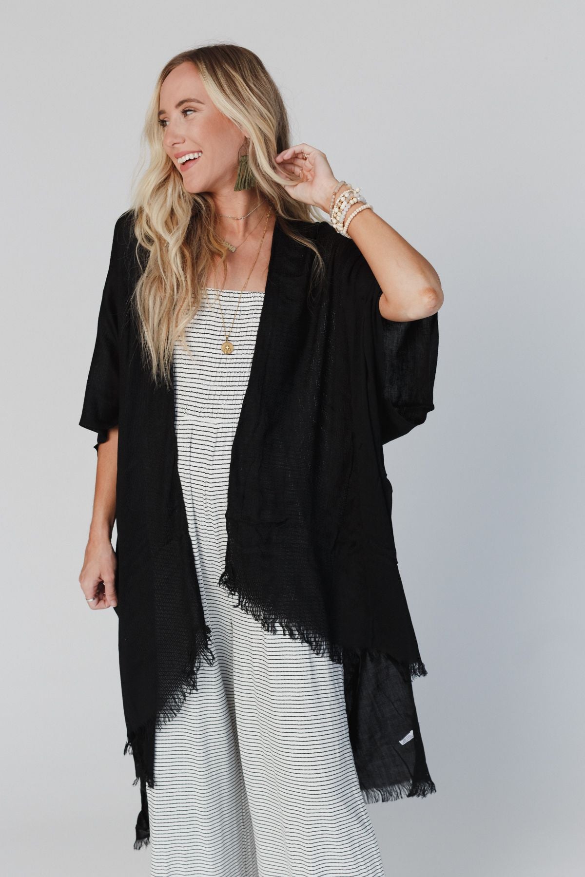 Day Dream Kimono - Black | Three Bird Nest