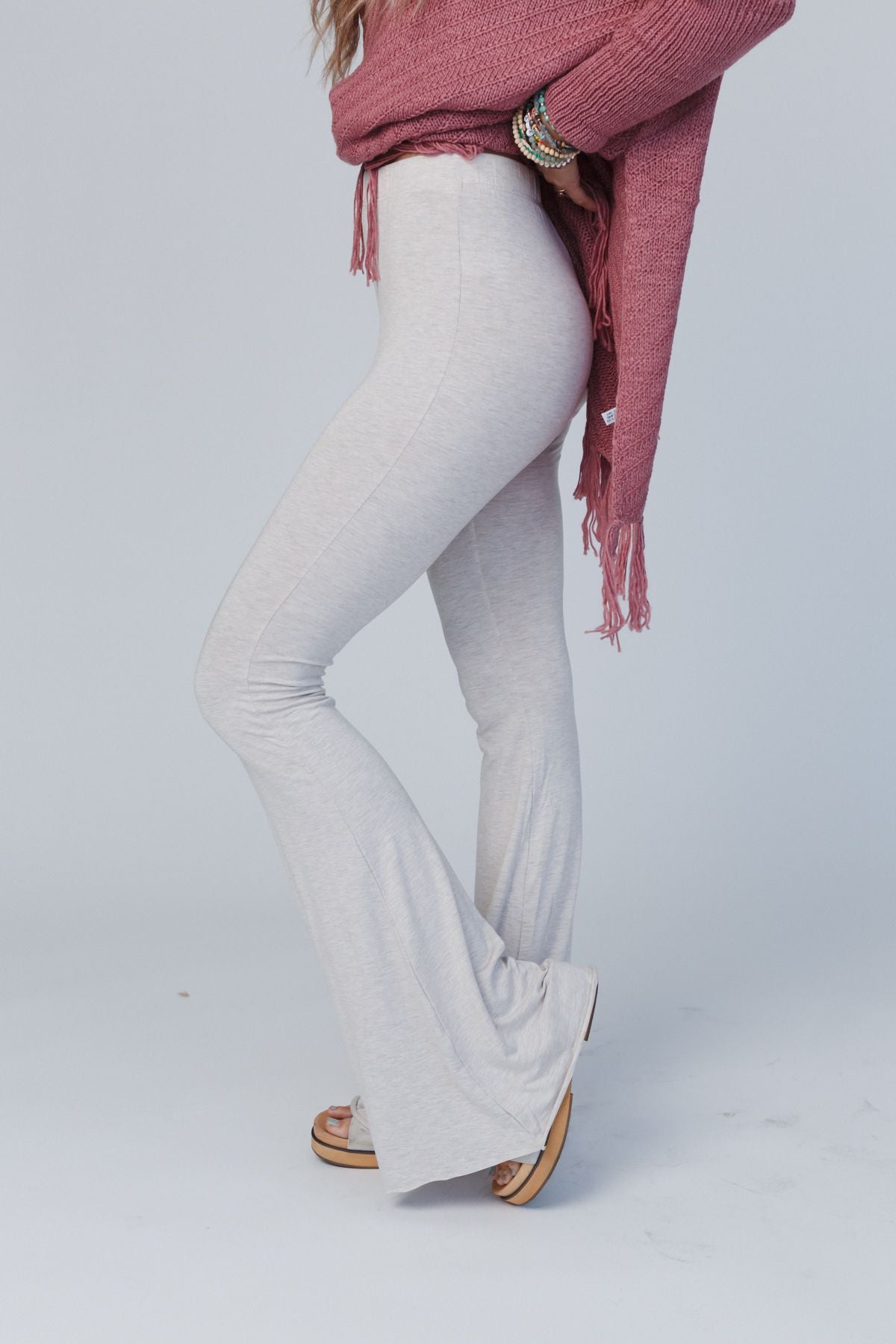 LA Hearts Ribbed Flare Pants