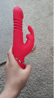 Love Honey - Happy Rabbit Thrusting Realistic Vibrator (Pink)