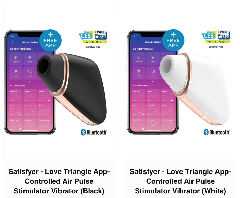 Satisfyer app controlled love triangle sex toy discreet