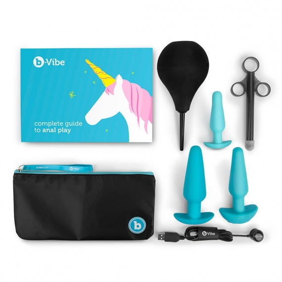 B-Vibe - ชุดฝึกก้นและการศึกษา (สีน้ำเงิน)