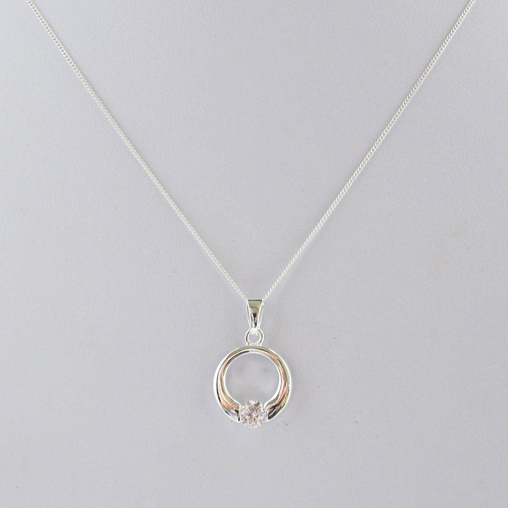 Buy Monaco Silver Circle Pendant for £21.99 | Uneak Boutique