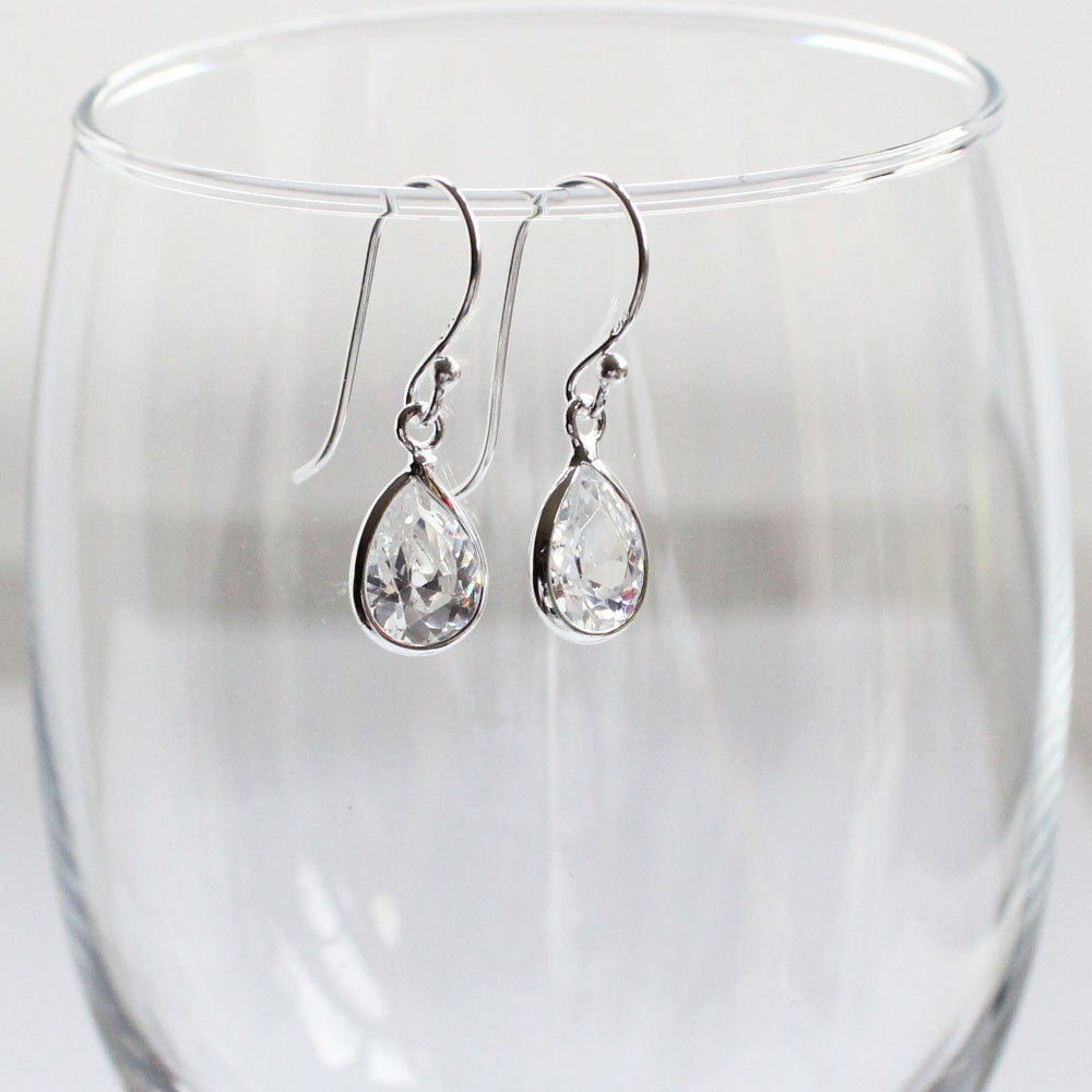 Buy Crystal Raindrops Sterling Silver Earrings for £12.99 | Uneak Boutique