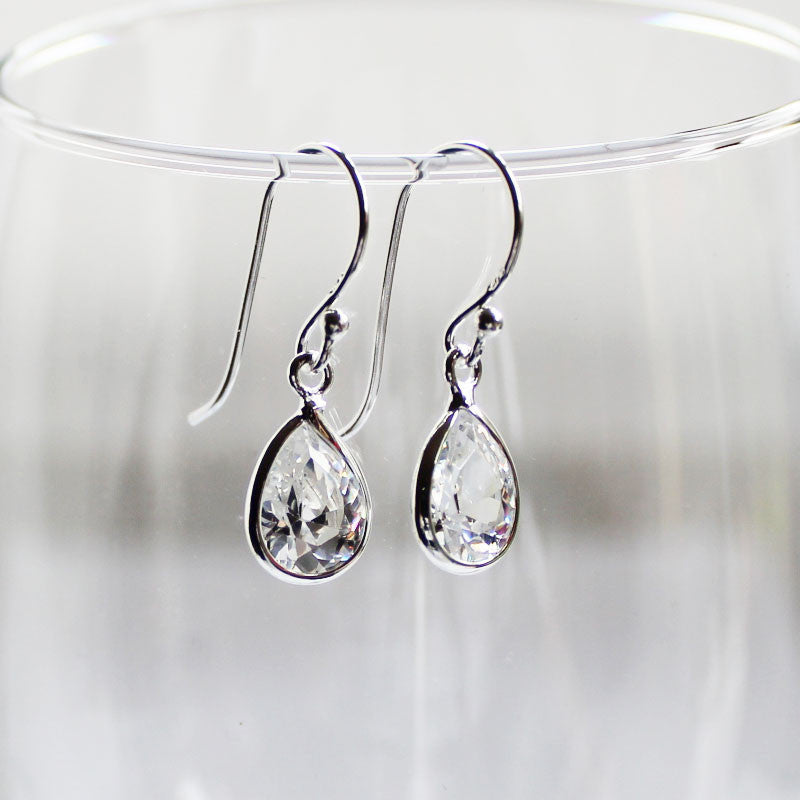 Buy Crystal Raindrops Sterling Silver Earrings for £12.99 | Uneak Boutique