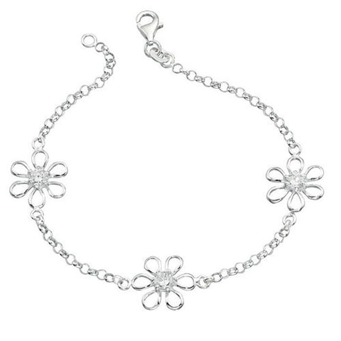 Buy Round Cubic Zirconia Silver Bracelet for £26.99 | Uneak Boutique