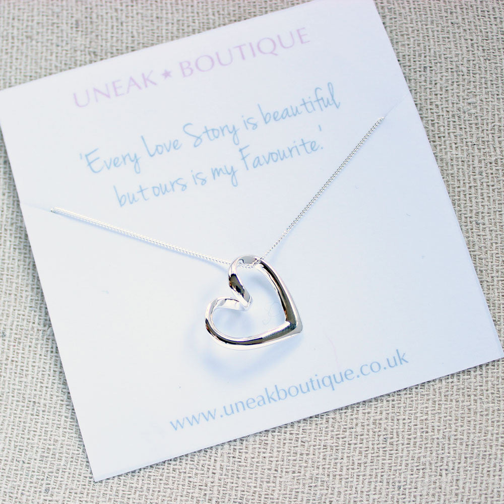 Buy Every Love Story Silver Heart Pendant for £23.99 | Uneak Boutique