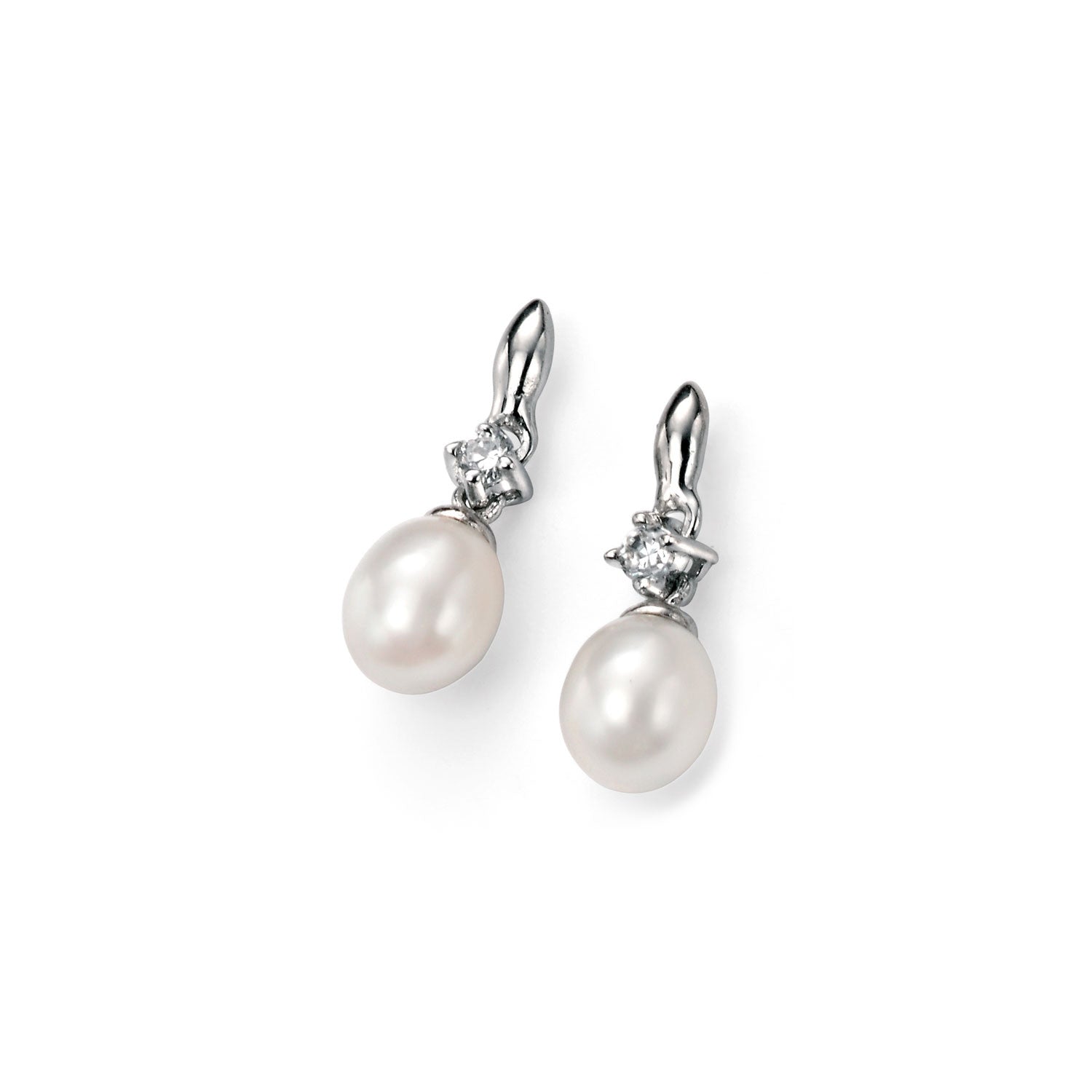 Buy Tiny Teardrop White Pearl Earrings for £32.99 | Uneak Boutique