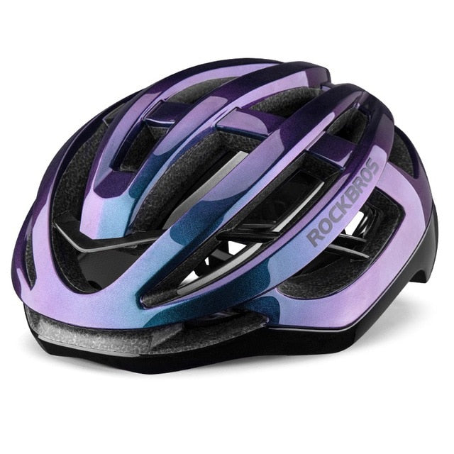 purple bicycle helmet