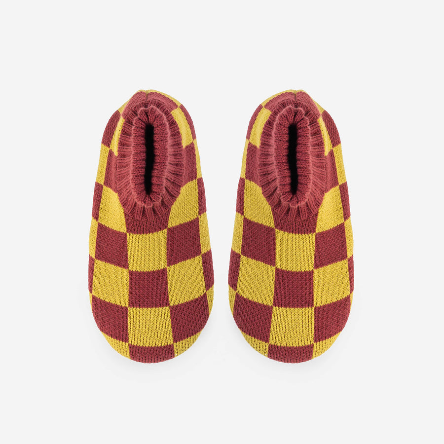 Smuk Etablering krøllet Checkerboard Knit Sock Cozy Slippers-Sale – VERLOOP | knits