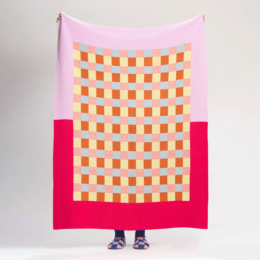 Gingham Checkerboard Throw#N# #N# #N# #N# – VERLOOP | knits