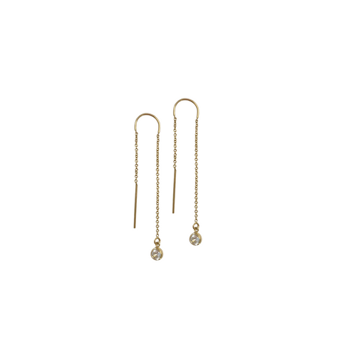 Drop and Hoop Earrings & Gold Disc Earrings | Delicate Drop Earrings ...