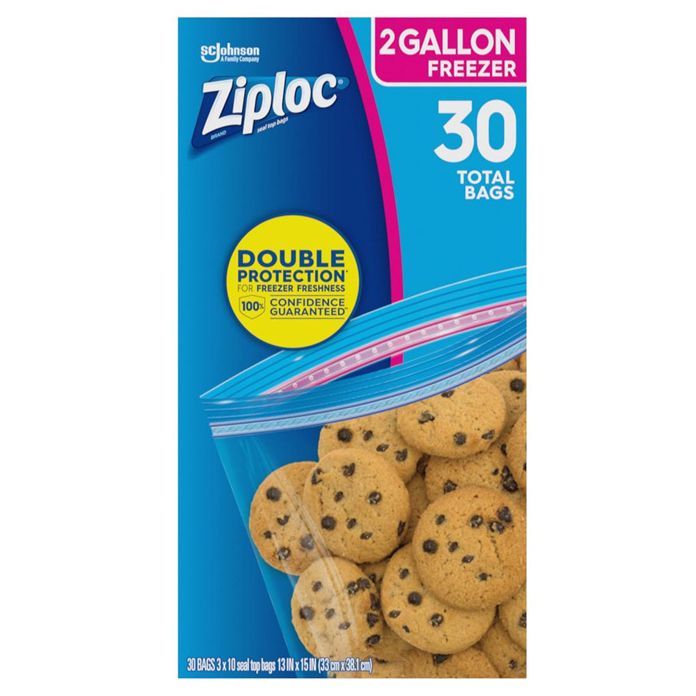 Ziploc 2 Gallon Freezer Storage Bags 30 Ct — 7523