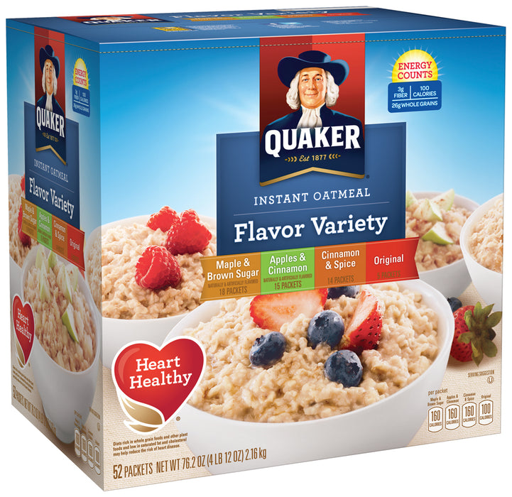 Quaker Oats, Instant Oatmeal, Flavor Variety