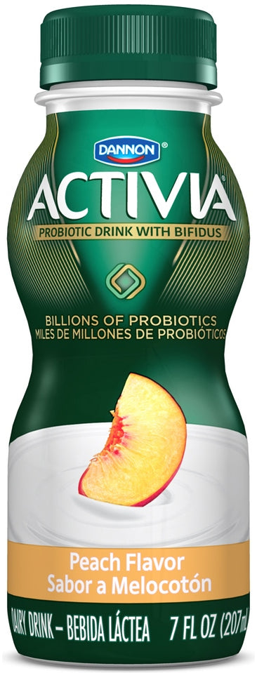 Dannon Activia Peach Yogurt Drink 7 Oz — 7252